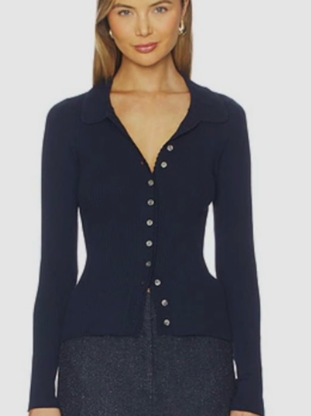 L'AGENCE Isabella Three-Quarter Sleeve Cardigan size M